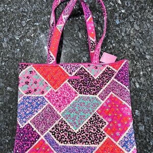 Brand New Vera Bradley Pink and Purple Patchwork Tote “modern medley “